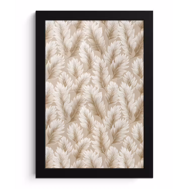 Poster met lijst - Botanisch - Patroon - Beige