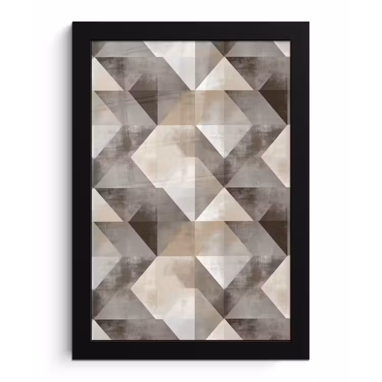 Poster met lijst - Geometrisch - Motief - Aardetinten