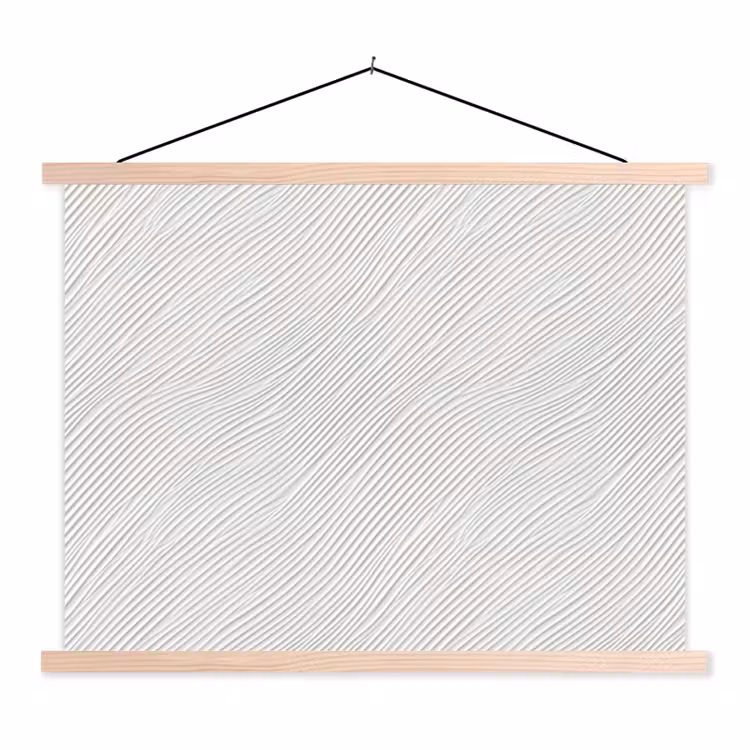 Schoolplaat - Golven - Ribbels - Wit