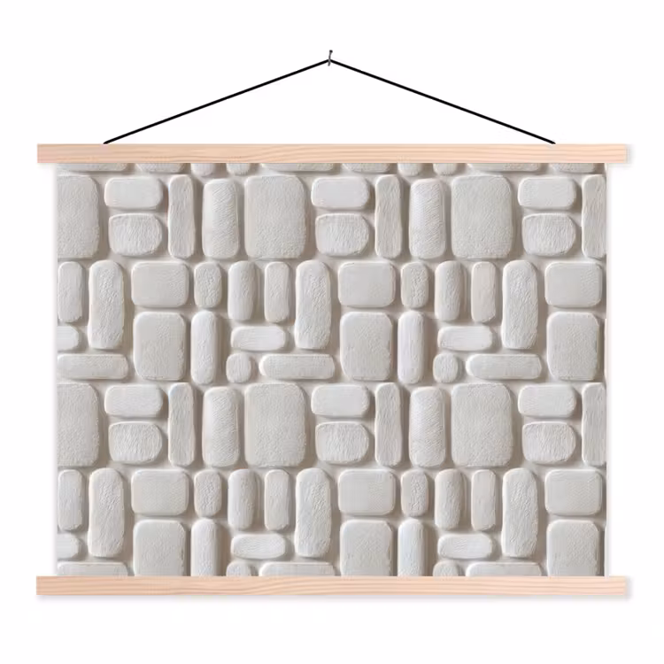 Schoolplaat - Reliëf - Structuur - Wit