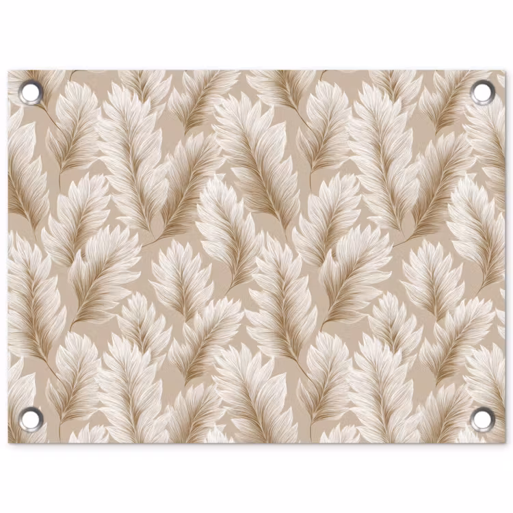 Tuinposter - Botanisch - Patroon - Beige