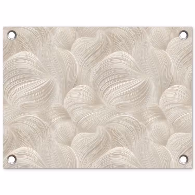 Tuinposter - Lijnen - Waaier - Beige