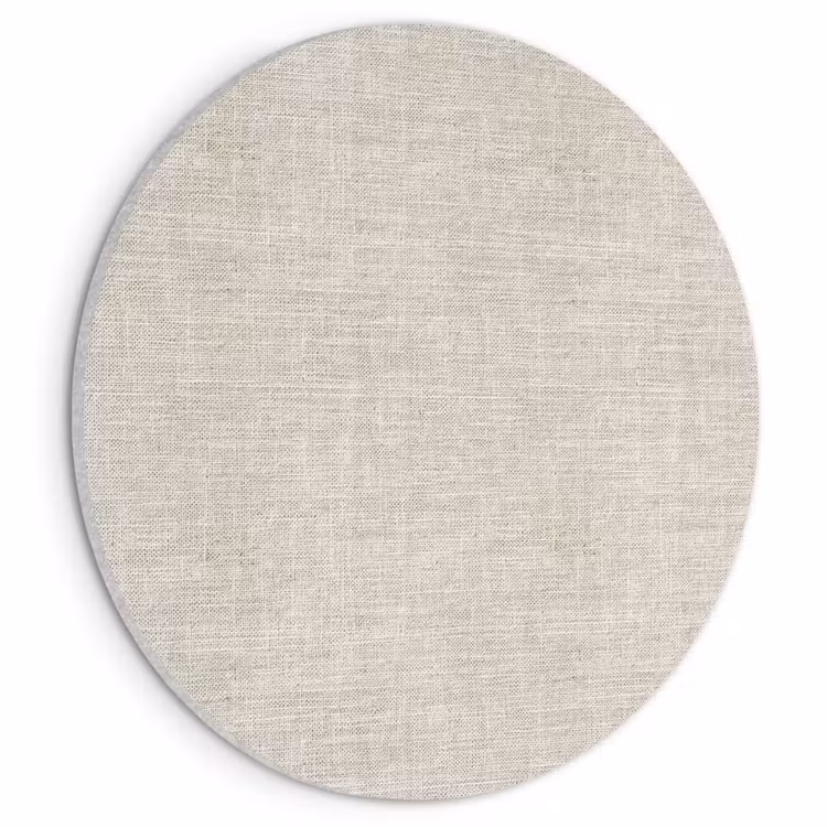 Akoestisch schilderij rond - Linnen - Textuur - Beige