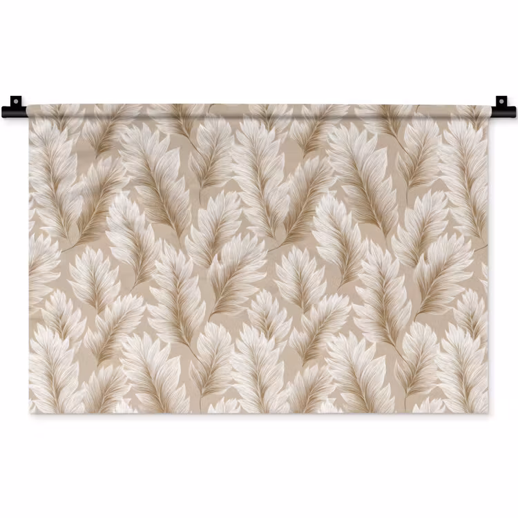 Wandkleed - Botanisch - Patroon - Beige
