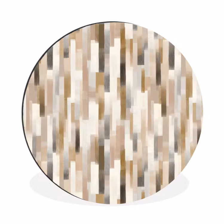 Wandcirkel - Aluminium - Abstract - Patroon - Kwaststreken