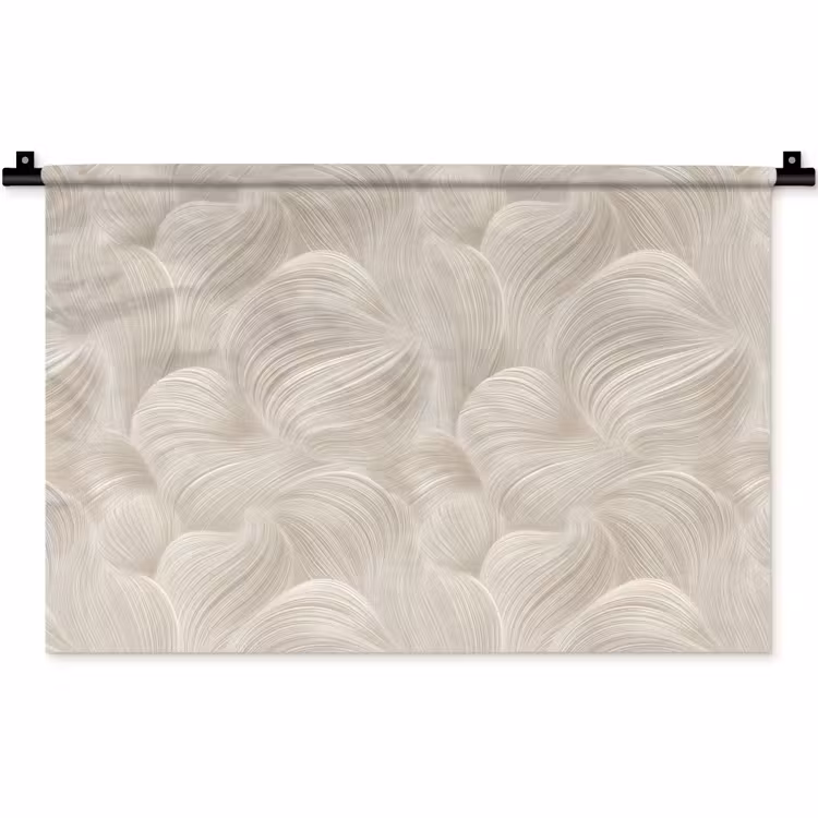 Wandkleed - Lijnen - Waaier - Beige