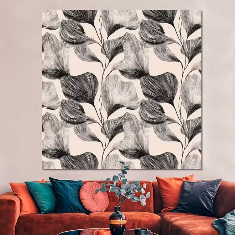 Forex - Botanisch - Bladeren - Zwart — 3