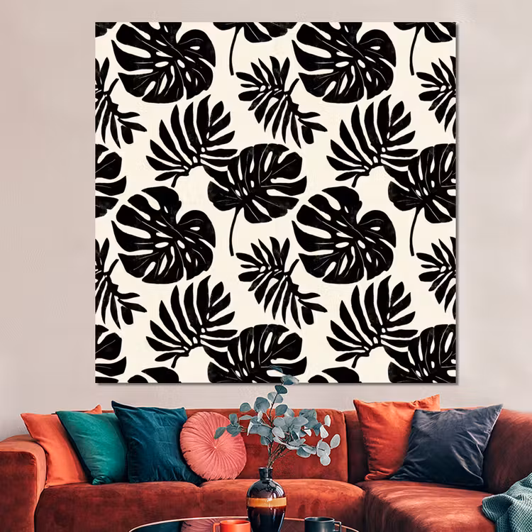 Forex - Modern - Monstera - Zwart — 3
