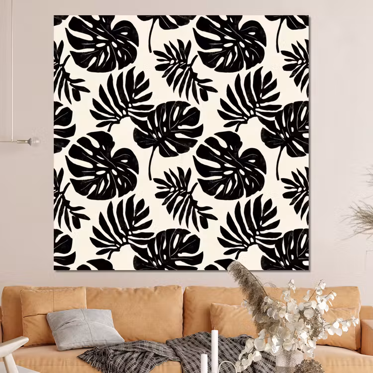 Forex - Modern - Monstera - Zwart — 4