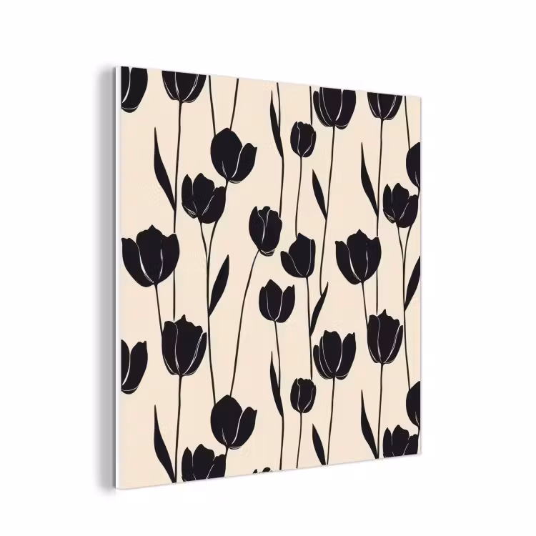 Forex - Tulpen - Patroon - Zwart — 1