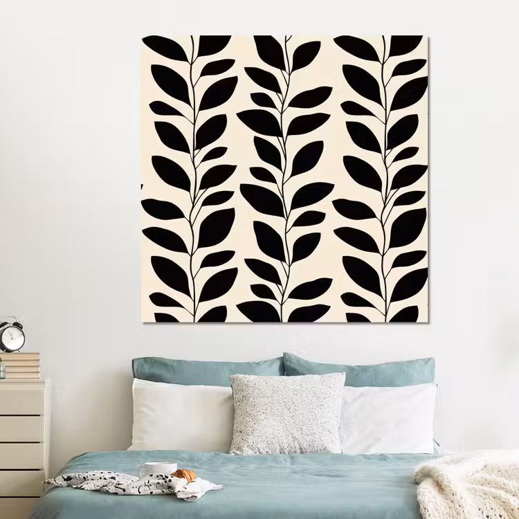 Forex - Botanisch - Dessin - Zwart - Beige — 2