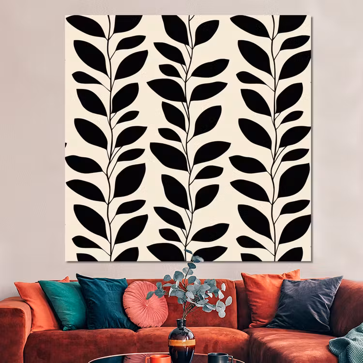 Forex - Botanisch - Dessin - Zwart - Beige — 3