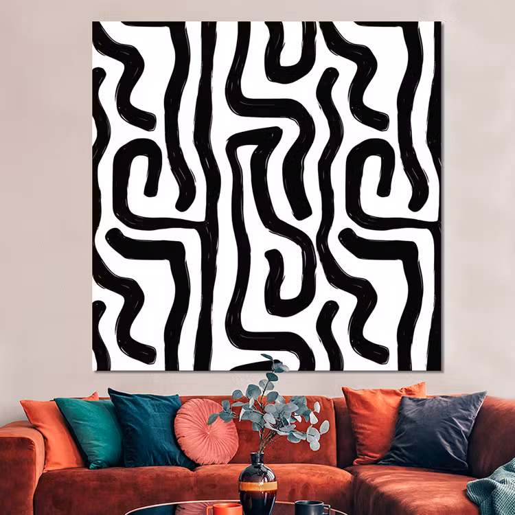 Forex - Modern - Lijnen - Zwart — 3