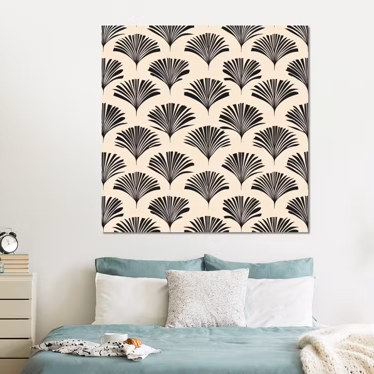 Forex - Waaiers - Botanisch - Zwart - Beige — 2