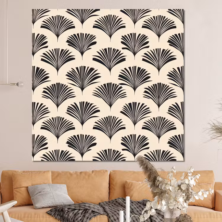 Forex - Waaiers - Botanisch - Zwart - Beige — 4