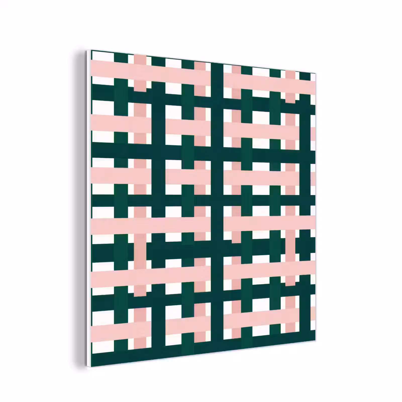 Forex - Vlechtpatroon - Groen - Roze - Grafisch — 1