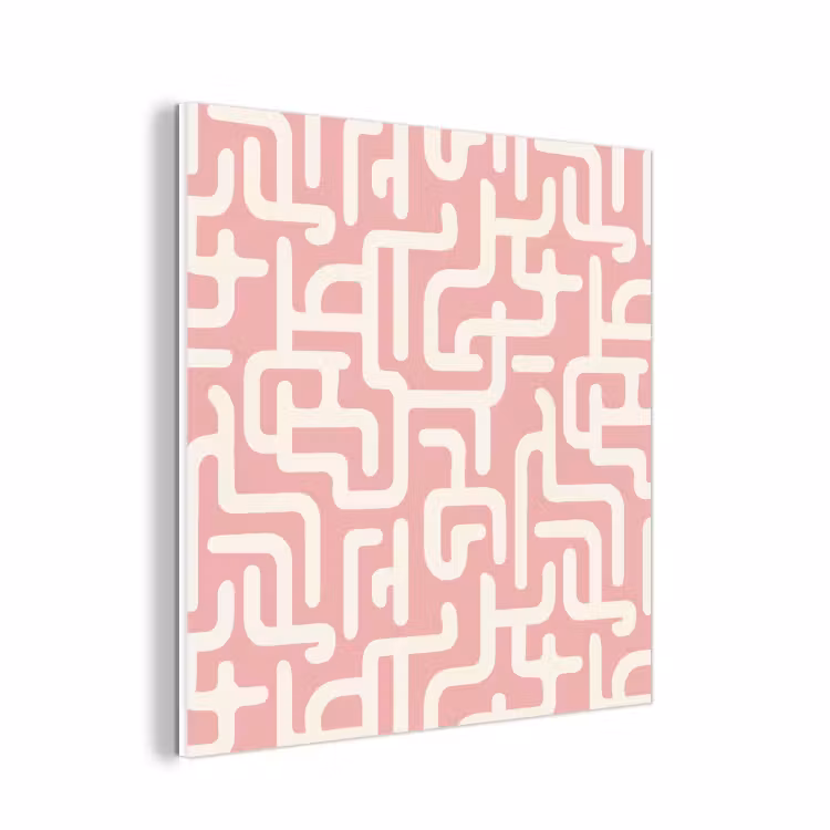 Forex - Doolhofpatroon - Roze - Wit - Abstract — 1