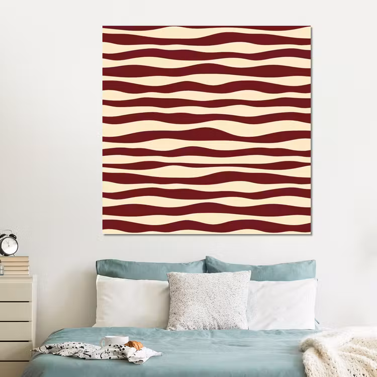 Forex - Golven - Rood - Patroon - Crème — 2