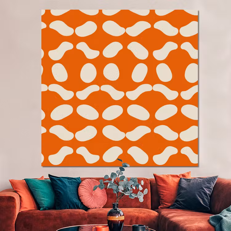 Forex - Oranje - Organische vormen - Wit — 3