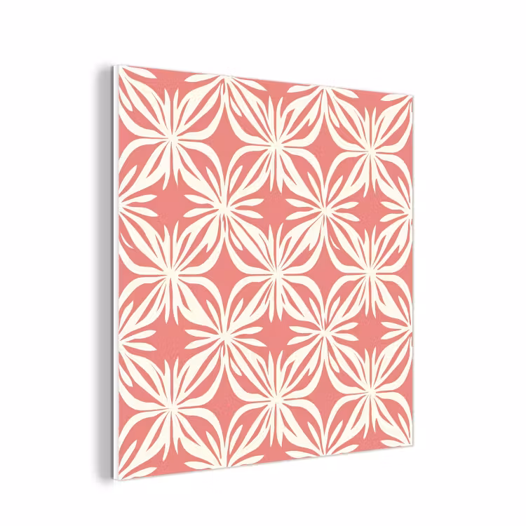 Forex - Roze - Bloemenmotief - Wit - Modern — 1