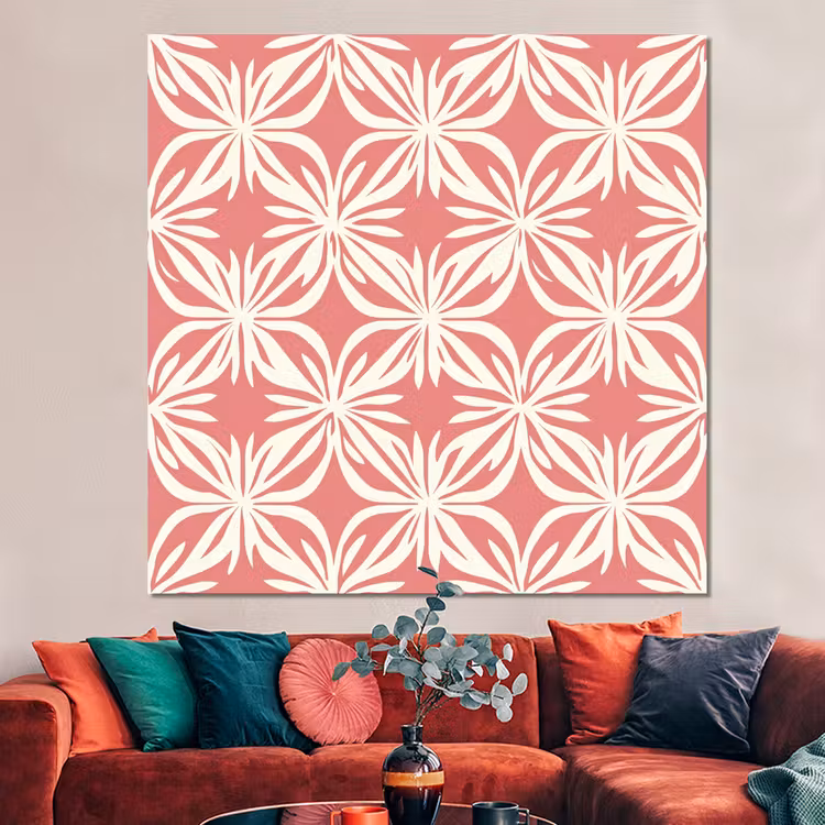 Forex - Roze - Bloemenmotief - Wit - Modern — 3