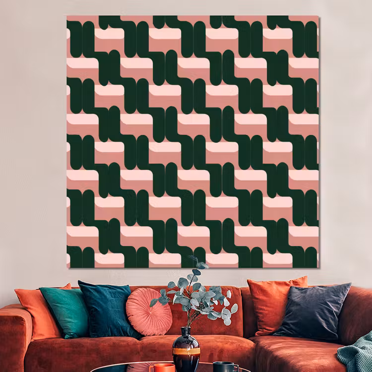 Forex - Vlechtpatroon - Groen - Roze - Geometrisch — 3