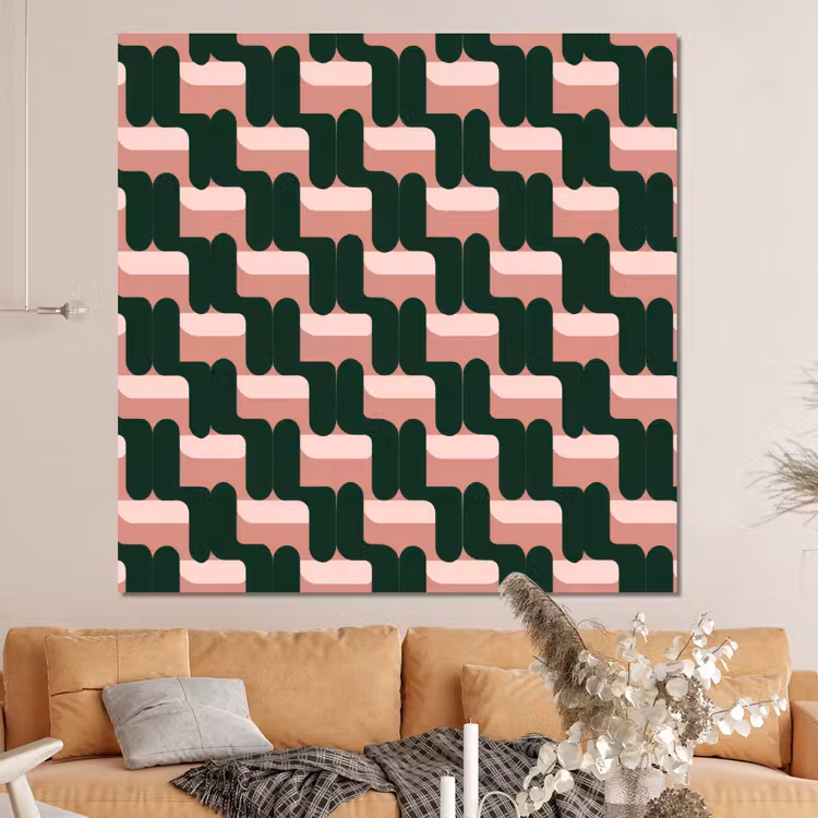 Forex - Vlechtpatroon - Groen - Roze - Geometrisch — 4