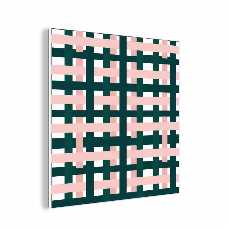 Forex - Vlechtpatroon - Groen - Roze - Grafisch — 1