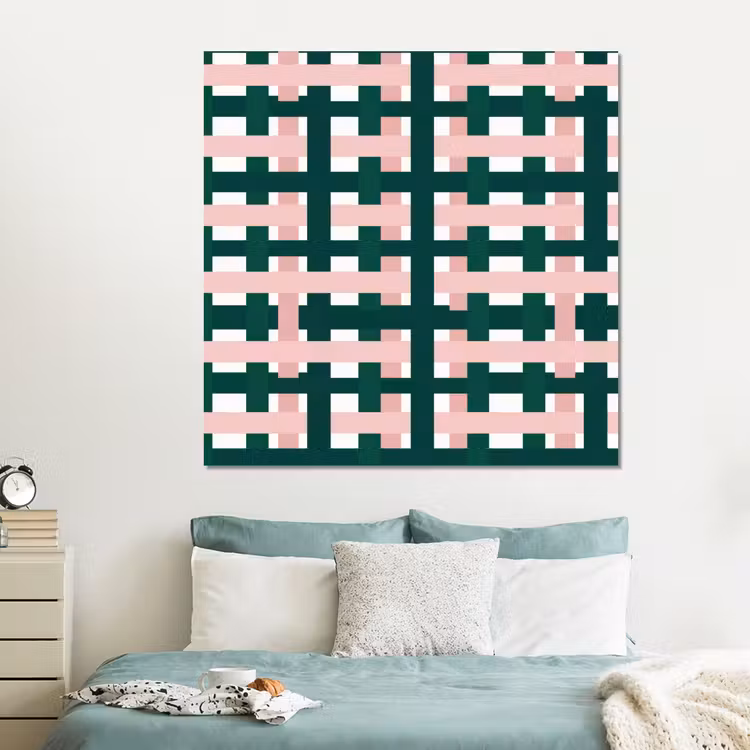 Forex - Vlechtpatroon - Groen - Roze - Grafisch — 2