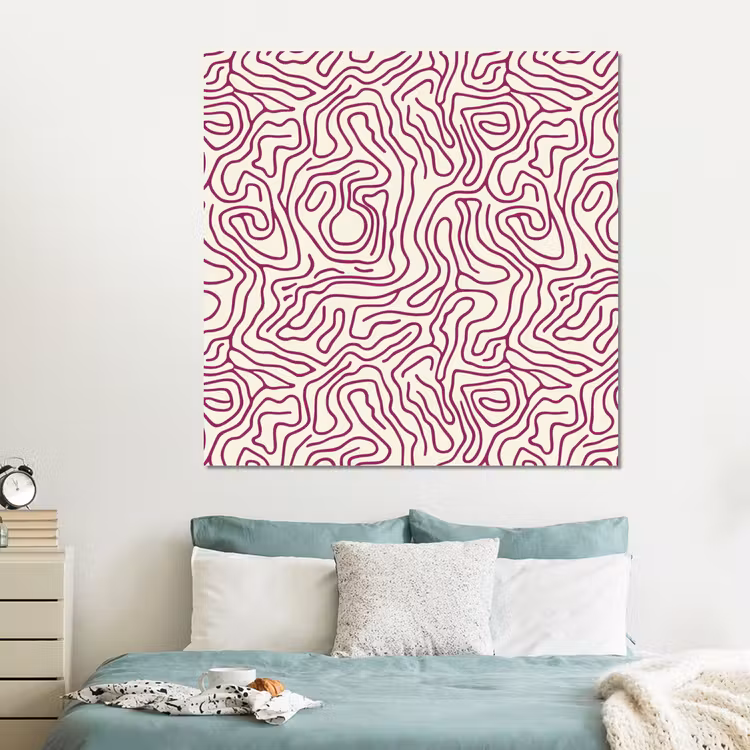 Forex - Kronkelende lijn - Magenta - Crème — 2