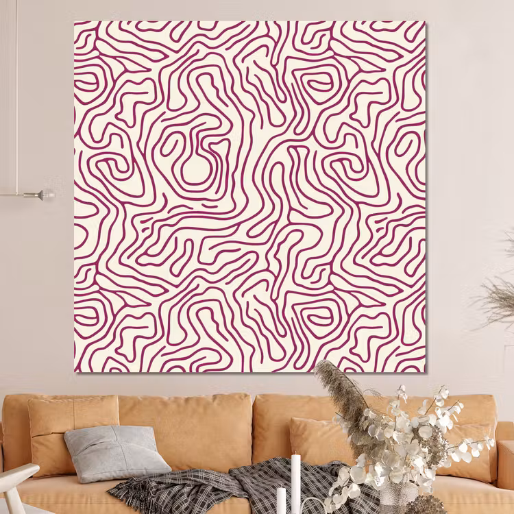 Forex - Kronkelende lijn - Magenta - Crème — 4