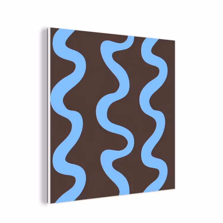 Forex - Kronkelende lijnen - Blauw - Bruin - Minimalistisch — 1