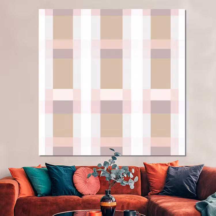 Forex - Ruitpatroon - Aardetinten - Minimalistisch — 3
