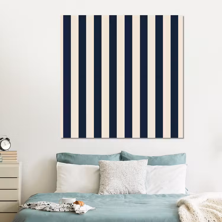 Forex - Verticale strepen - Blauw - Crème — 2