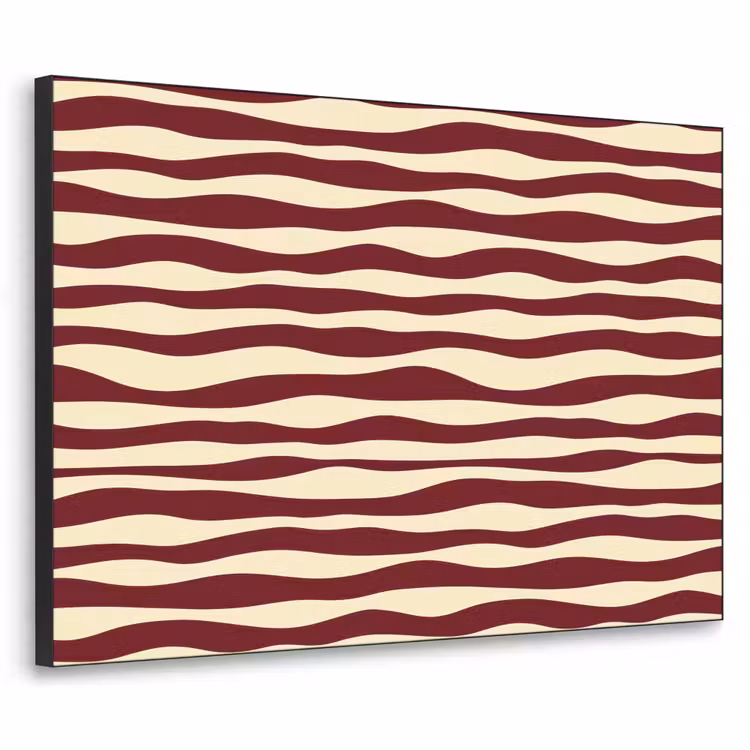 Art Frame - Golven - Rood - Patroon - Crème — 1