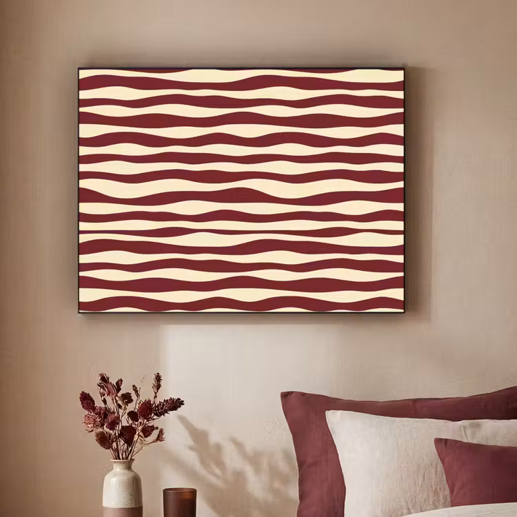 Art Frame - Golven - Rood - Patroon - Crème — 3