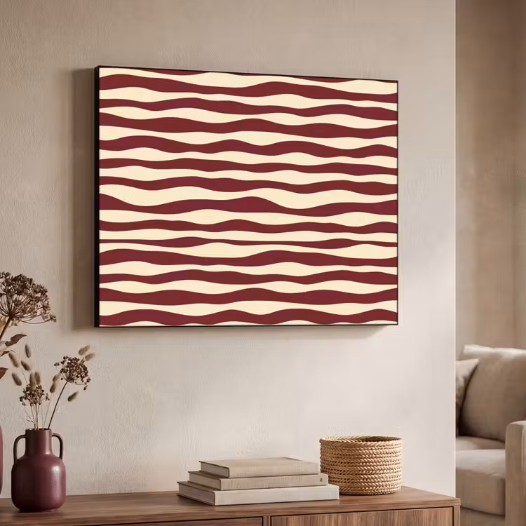 Art Frame - Golven - Rood - Patroon - Crème — 7