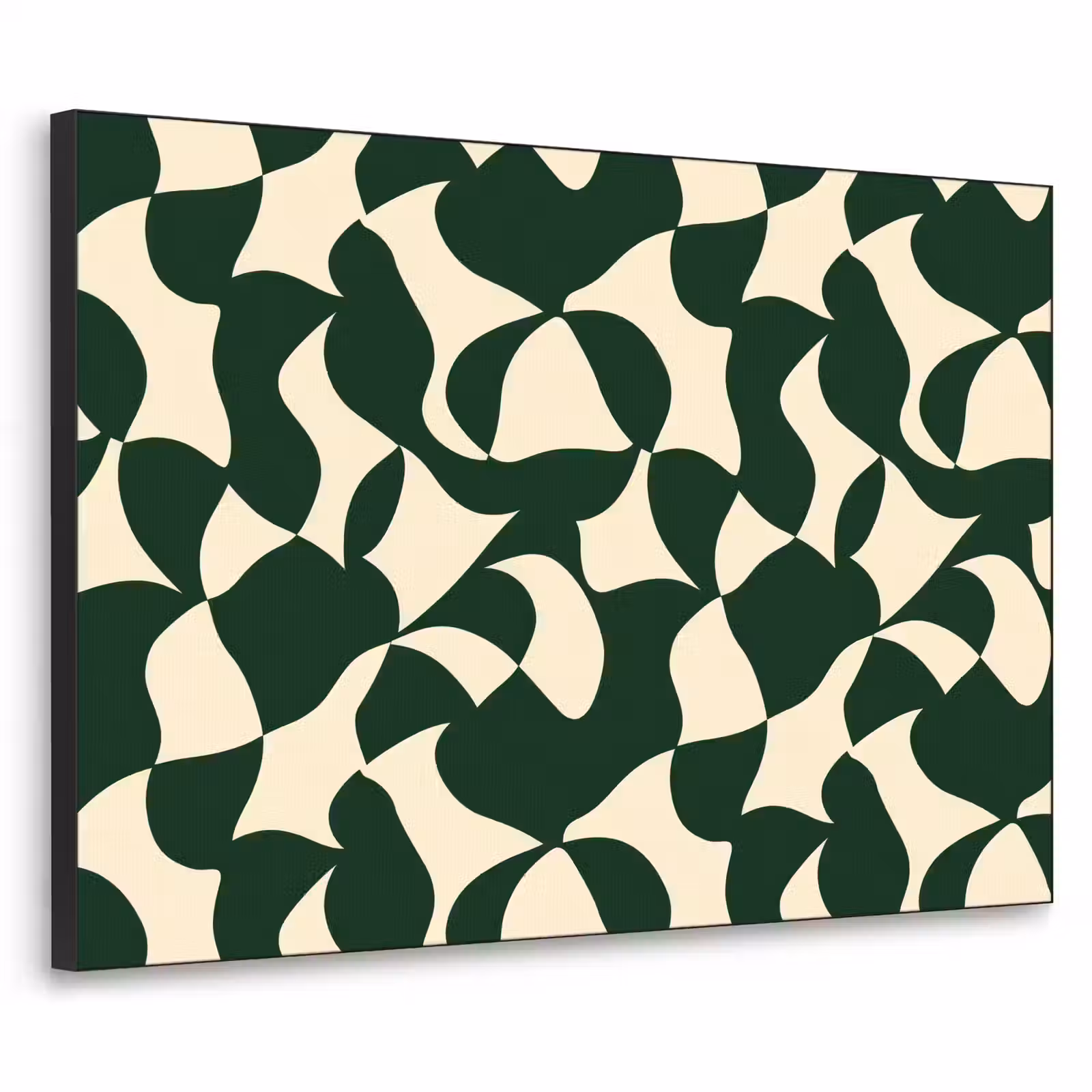Art Frame - Groen - Organische vlakken - Crème — 1
