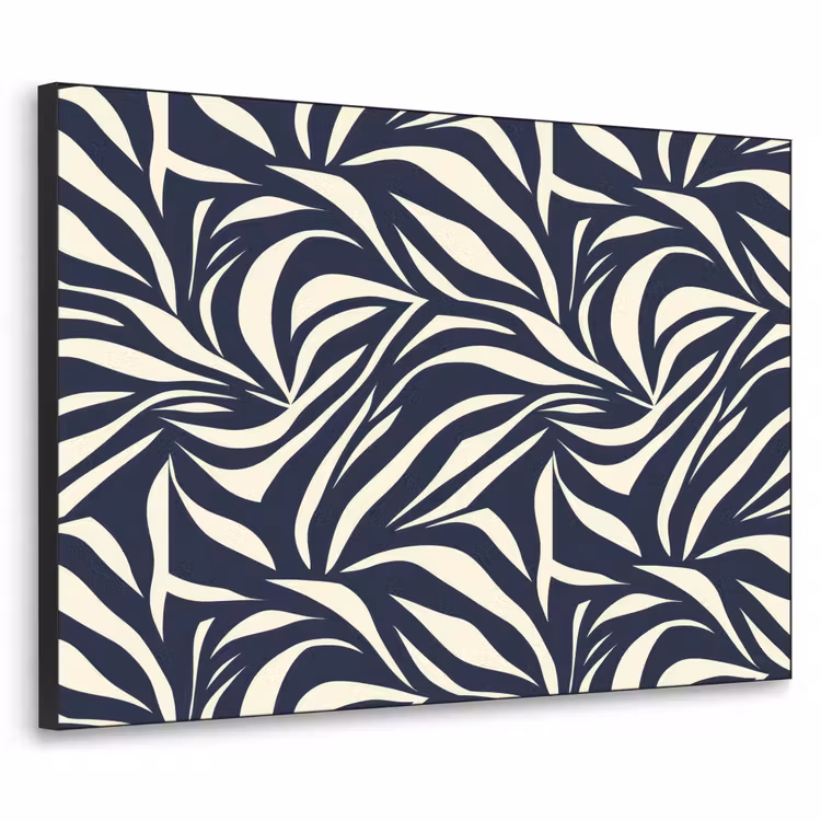 Art Frame - Bladvormen - Blauw - Patroon - Wit — 1