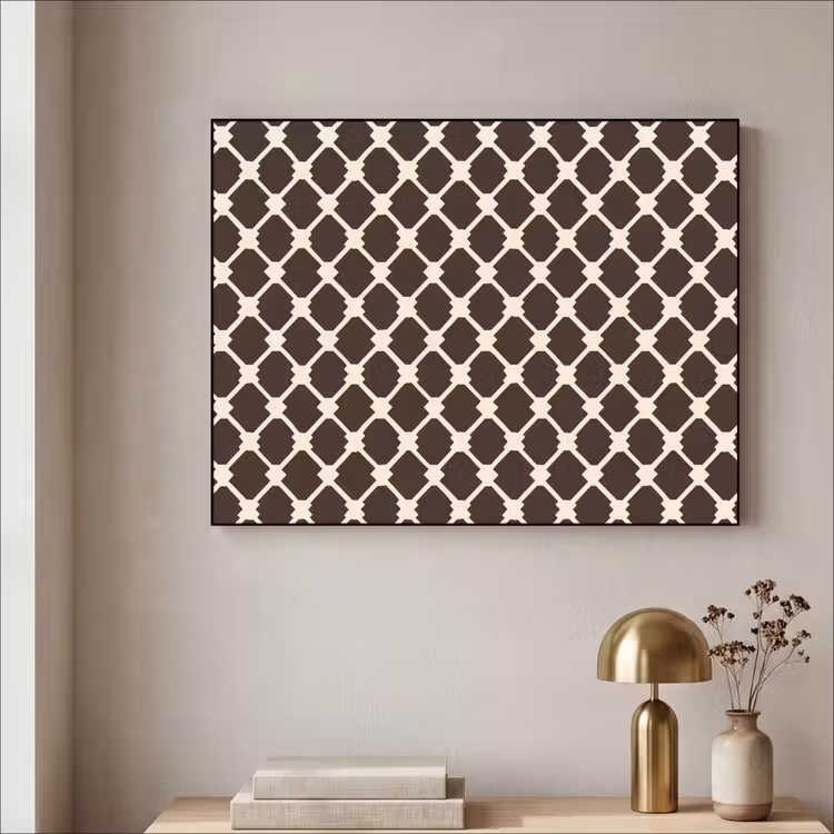 Art Frame - Bruin - Ruitpatroon - Geometrisch — 5