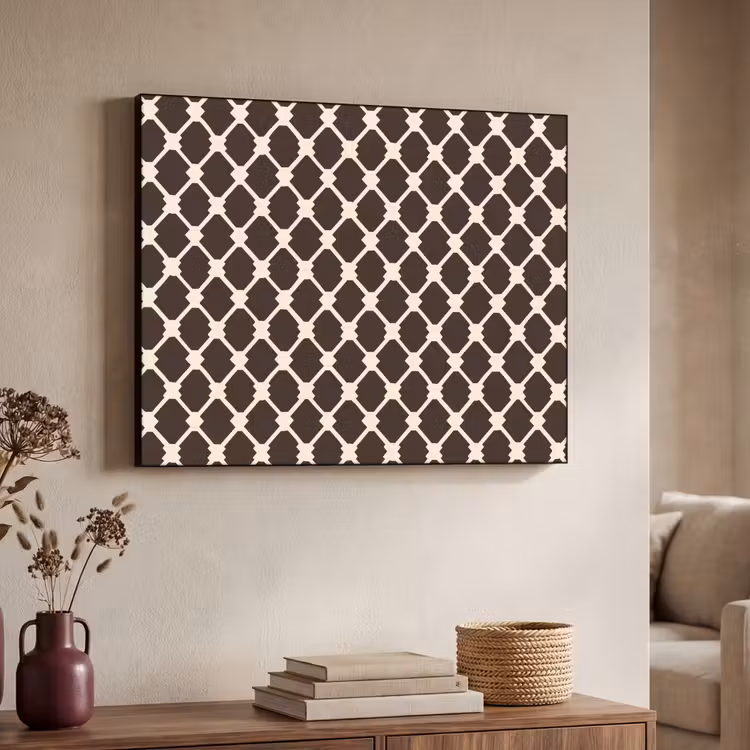 Art Frame - Bruin - Ruitpatroon - Geometrisch — 7