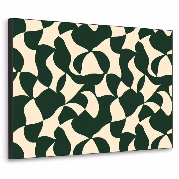 Art Frame - Groen - Organische vlakken - Crème — 1