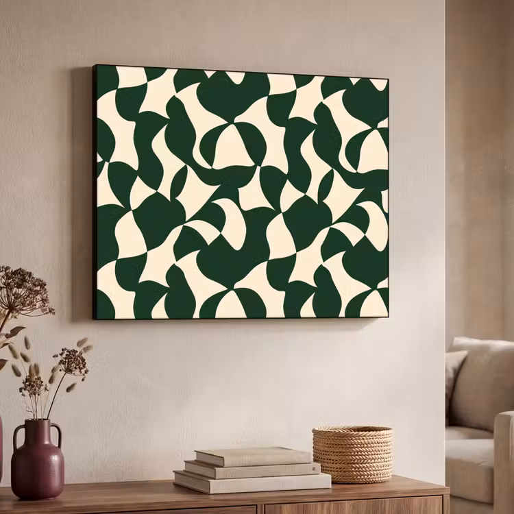 Art Frame - Groen - Organische vlakken - Crème — 7