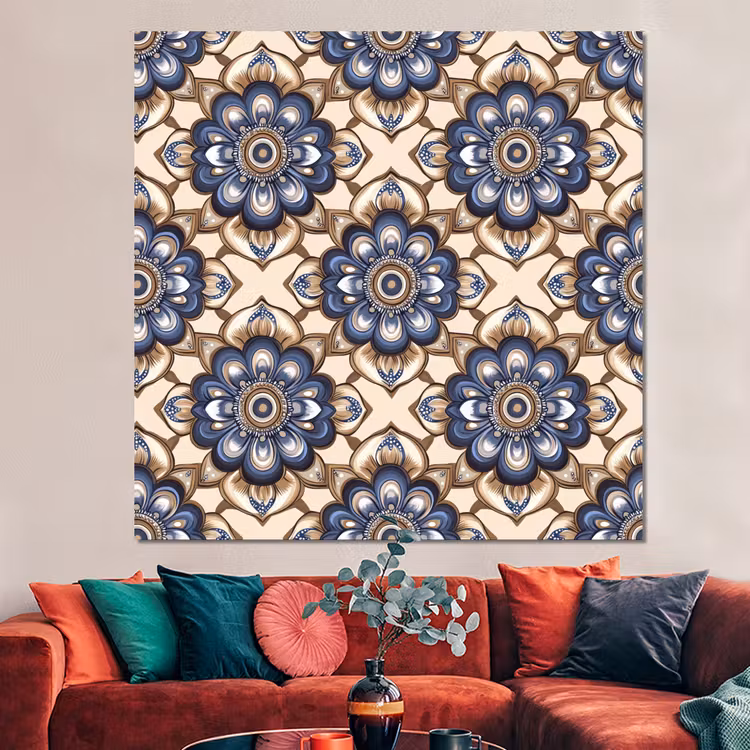 Forex - Floraal - Ornament - Blauw — 3