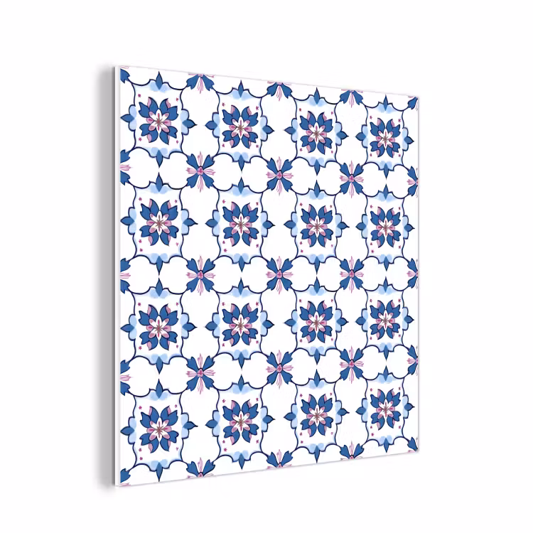 Forex - Modern - Patroon - Blauw - Roze — 1