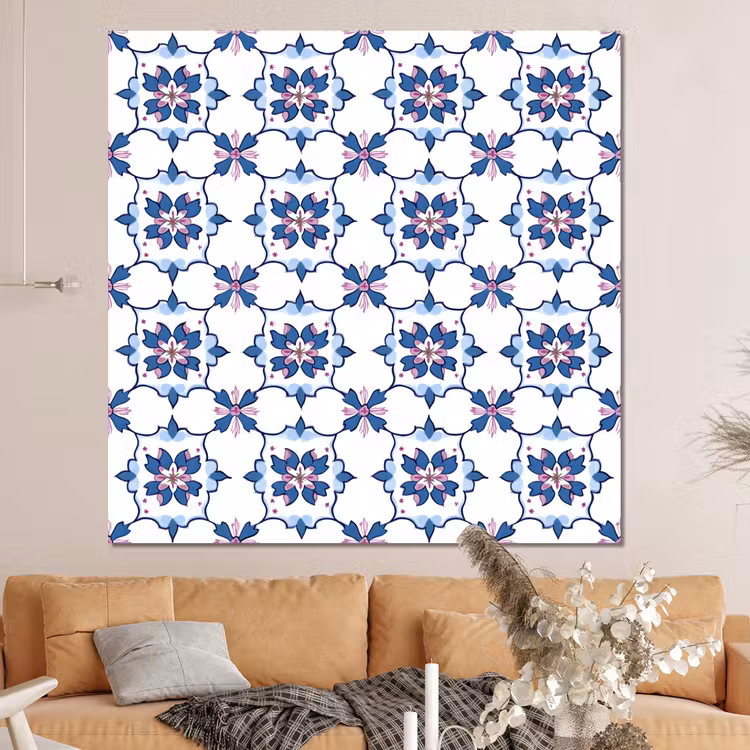 Forex - Modern - Patroon - Blauw - Roze — 4
