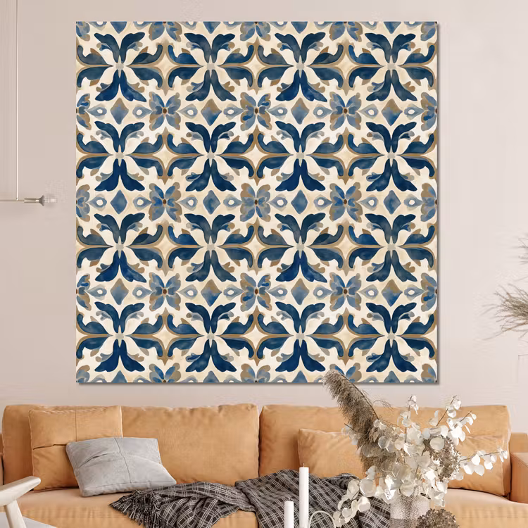Forex - Tegel - Patroon - Blauw - Beige — 4