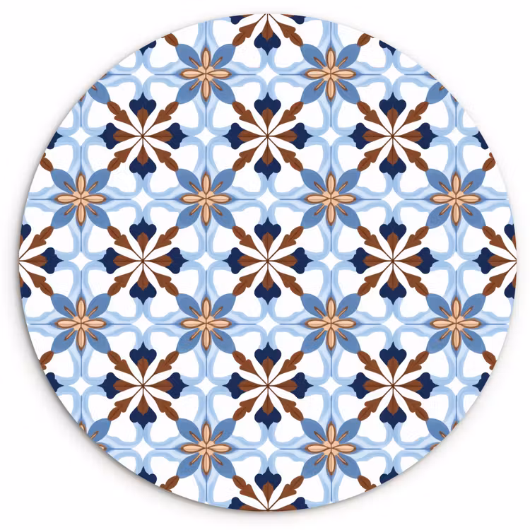 Muurcirkel - Ornament - Tegel - Kleurrijk — 1