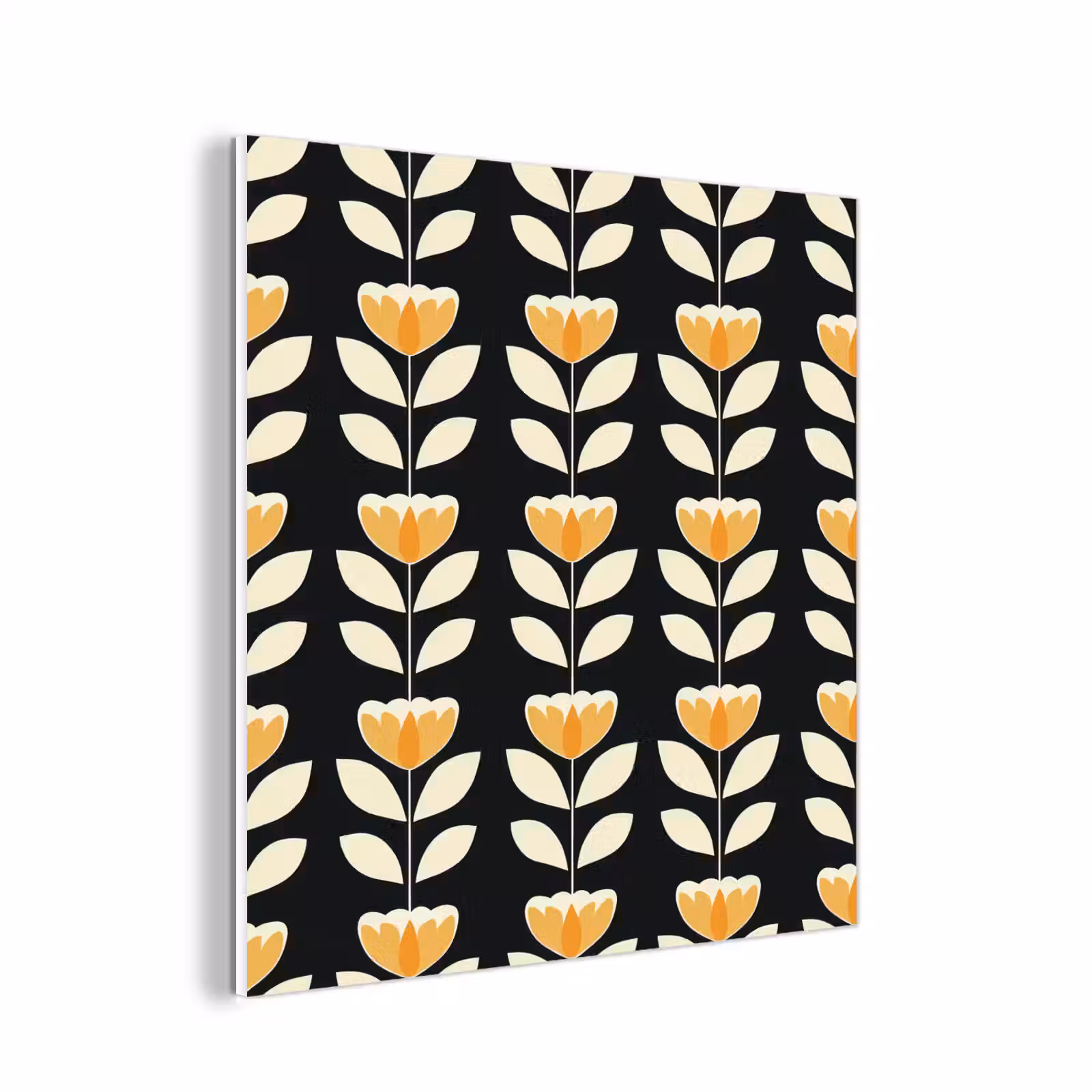 Forex - Retro - Bloem - Zwart - Okergeel — 1