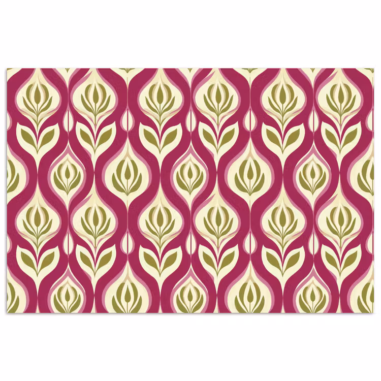 Poster - Retro - Floraal - Paars — 1